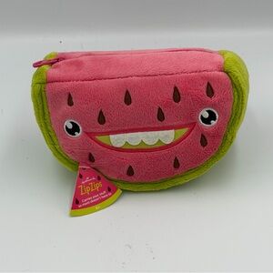 NWT Hallmark ZipZips Watermelon Plush Zip Pouch Pencil Bag Make Up Purse
